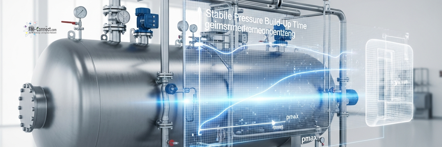 Druckaufbauzeiten und Pufferung durch ausreichend dimensionierte Behälter im Druckluftsystem