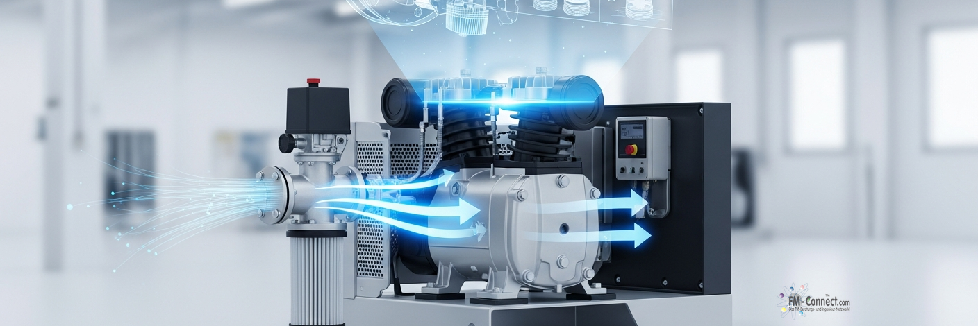 Ansaugung und Verdichtung von Umgebungsluft