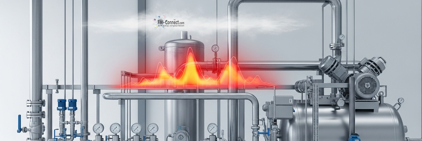 Temperatur- oder Geruchsentwicklung als Hinweis auf Überhitzung im Druckluftsystem